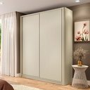 Ver imagem 4 de Guarda Roupa 190cm com Laterais Curvas e 2 Portas de Correr Cor:luna