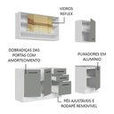 Ver imagem 5 de Armário de Cozinha Compacta 180cm Branco Cinza Agata Madesa 02