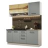 Armário de Cozinha Compacta 180cm Branco Cinza Agata Madesa 02 - 3