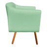 Poltrona Decorativa Julia Linho Verde Menta A06 - D'Rossi - 3