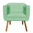 Ver imagem 1 de Poltrona Decorativa Julia Linho Verde Menta A06 - D'Rossi