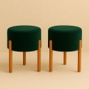 Ver imagem 1 de Kit Apolo Pes de Madeira Verde Veludo