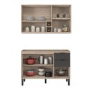 Ver imagem 3 de Cozinha Modulada Firenze Fi0011 Avena Grafito - Demóbile