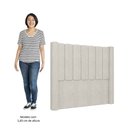 Ver imagem 5 de Cabeceira Casal King Cama Box 195cm Claire I02 Veludo Bege - Mpozenato