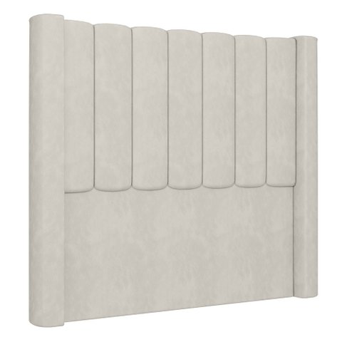 Cabeceira Casal King Cama Box 195cm Claire I02 Veludo Bege - Mpozenato