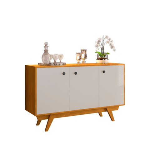 Buffet Harmonia 3 Portas JCM Móveis:Cinamomo/Off