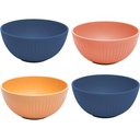 Ver imagem 1 de Jogo 4 Saladeiras 21cm Bambu Plástico Stripes Lyor Bowl Sortido Colorido Frutas Pipoca Salada