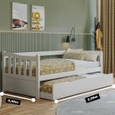 Ver imagem 3 de Sofá Bicama Solteiro de Madeira Maciça com Cama Auxiliar