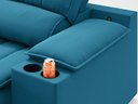 Ver imagem 7 de Sofá com Porta Copos Carregador USB Ret Rec Murano 2,30m Velosuede Royal - NETSOFAS