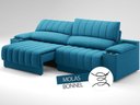 Ver imagem 6 de Sofá com Porta Copos Carregador USB Ret Rec Murano 2,30m Velosuede Royal - NETSOFAS