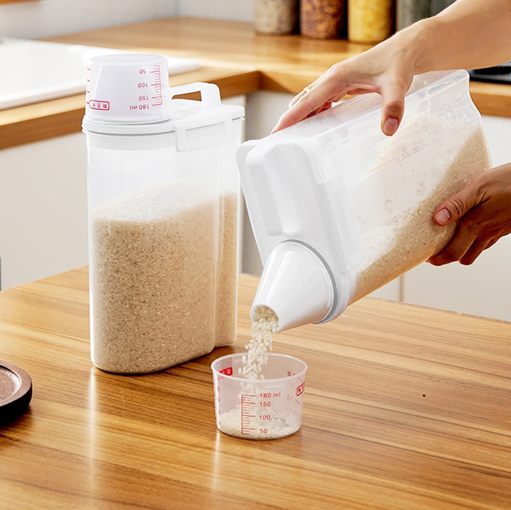 Kit 2 Potes com Tampa Hermetica e Bico Dosador - 1