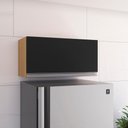 Ver imagem 5 de Armário Aéreo Geladeira Andréia 60 Cm Amendoa Preto Ajl