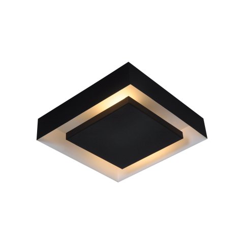 LUMINÁRIA PLAFON LUZ INDIRETA ATLAS GDE 35CM 2LAMP E27 PRETO  - 1112 E PEQ PT