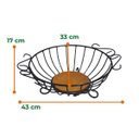 Ver imagem 5 de Fruteira para Mesa em Ferro e Madeira Artesanal Redonda