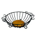 Ver imagem 2 de Fruteira para Mesa em Ferro e Madeira Artesanal Redonda