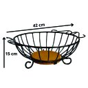 Ver imagem 7 de Fruteira para Mesa em Ferro e Madeira Artesanal Redonda