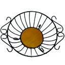 Ver imagem 6 de Fruteira para Mesa em Ferro e Madeira Artesanal Redonda