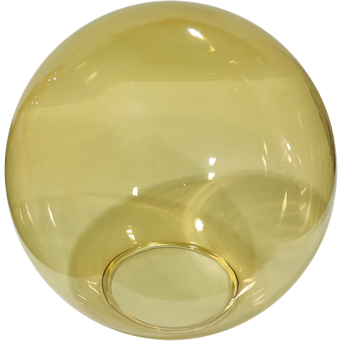 Globo Bolinha Vidro de Primeira Âmbar Liso sem Colar 05x14