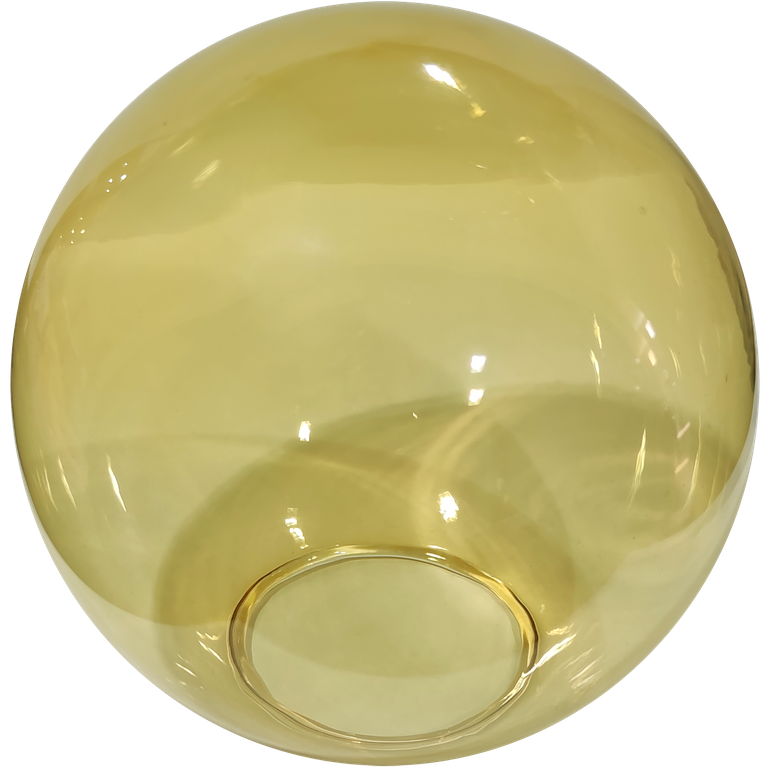 Globo Bolinha Vidro de Primeira Âmbar Liso sem Colar 05x14