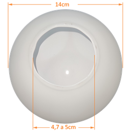 Globo Bolinha Vidro de Primeira Âmbar Liso sem Colar 05x14 - 2