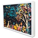 Ver imagem 1 de Quadro Decorativo Caixa Floral Luxo Aquarela Tacolado Moldura Caixa Alta 4,5cm Branca sem Vidro 80 X