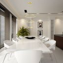 Ver imagem 3 de Lustre Pendente Anel de Led Hoop 3 Argolas Aros em Alumínio 78W