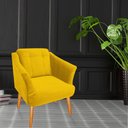 Ver imagem 1 de Poltrona Cadeira Paris De Luxo Amarela - Visammer Decor