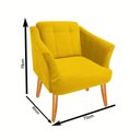 Ver imagem 4 de Poltrona Cadeira Paris De Luxo Amarela - Visammer Decor