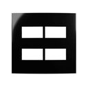 Ver imagem 1 de Kit Espelho 4x4 4 Tomadas Separadas Mar-girius Preta 20a