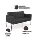 Ver imagem 5 de Sofá Namoradeira e 2 Poltronas Pé de Ferro Preto Elisa Corino D03 - D'Rossi Cor Preto