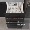 Ver mais imagens de Armário de Cozinha Completa 270cm Branco/preto Agata Madesa 11