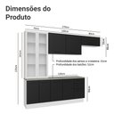 Ver imagem 3 de Armário de Cozinha Completa 270cm Branco/preto Agata Madesa 11