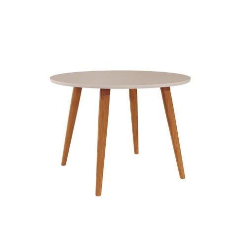 Mesa P/ Cozinha Dani Wood C/ Tampo Madeirado 110cm Madeirado/off White - Cimol