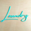 Ver imagem 1 de Quadro Laundry - Adorno, Lettering, Lavanderia, Decoração - Toque 3D:Azul Tiffany