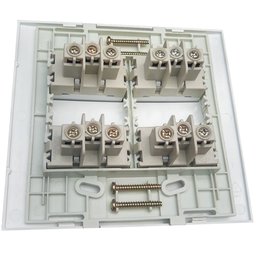 Conjunto 4x4" linha Clean Branco - 4 Tomadas 10 A 2p+t Separadas - 2