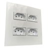 Conjunto 4x4" linha Clean Branco - 4 Tomadas 10 A 2p+t Separadas - 1