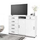 Ver imagem 1 de Cômoda 2 Portas de Correr 5 Gavetas Max New Lukaliam Móveis