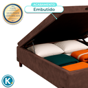 Ver imagem 3 de Cama Box Bau Viuvo Blindado Nature Marrom 128x188