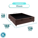 Ver imagem 4 de Cama Box Bau Viuvo Blindado Nature Marrom 128x188