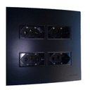 Ver imagem 1 de Conjunto 4x4" Linha Clean Preto Fosco - 4 Tomadas 10 A 2p+t Separadas