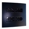 Conjunto 4x4" Linha Clean Preto Fosco - 4 Tomadas 10 A 2p+t Separadas - 1