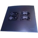 Ver imagem 1 de Conjunto 4x4" Linha Clean Preto Fosco - 4 Tomadas 10 A2p+t juntas