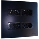 Ver imagem 1 de Conjunto 4x4" Linha Clean Preto Fosco - 4 Tomadas 20 A 2p+t Separadas