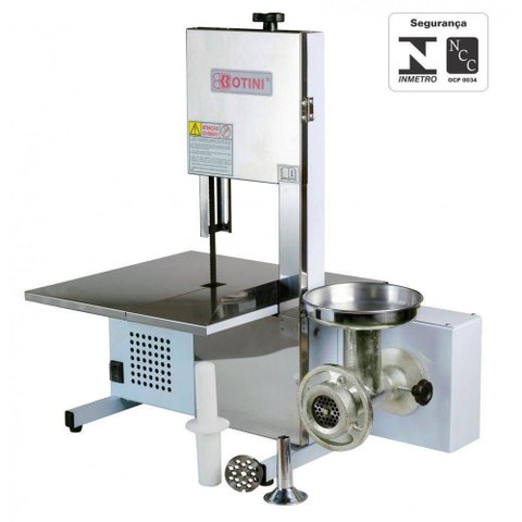 Serra de Fita de Bancada para Carne Ossos Peixes Congelados com Moedor para Carne