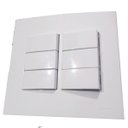 Ver imagem 1 de Conjunto 4x4 Linha Sleek Branco Alto brilho - 6 Interruptor Simples