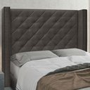 Ver imagem 5 de Cabeceira Queen 1,60m Vicenza Suede Cinza