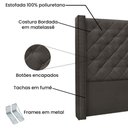 Ver imagem 3 de Cabeceira Queen 1,60m Vicenza Suede Cinza