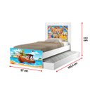 Ver imagem 2 de Cama Solteiro Arca de Noé com Auxiliar, Bicama, Cama Infanti