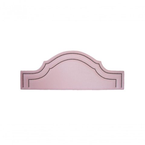 Cabeceira Casal Luxo 140x60 Courino Rosa Tachas Fumê