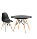 Ver imagem 1 de CONJUNTO INFANTIL MESA EAMES PRETA 60CM COM 1 CADEIRA PRETA